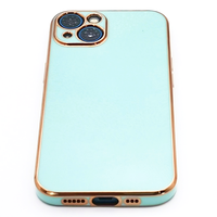 Nouvelle coque élégante en TPU souple pour Iphone 13, 14 Pro Max, cadre plaqué or brillant, étui de téléphone