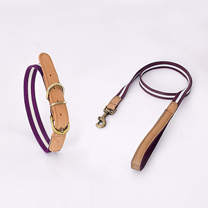 <span class=keywords><strong>Collar</strong></span> de perro ajustable de nailon de cuero Premium 2025, accesorios de moda sostenible para mascotas, collares de cuero de lujo para perros a rayas <span class=keywords><strong>S</strong></span>;M;L - Product Image 5