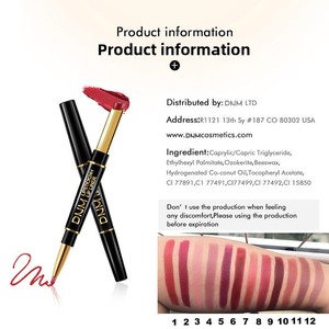 Rouge à lèvres mat double embout anti-transfert et crayon à lèvres longue tenue DNM, le favori exclusif de Star Zhu Zhu pour l'export. - Product Image 4