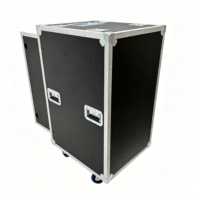 Valise de transport OEM/ODM à texture grain de litchi, 5 tiroirs en bois, porte coulissante latérale, quincaillerie en zinc argenté, robuste, indice de protection IP67