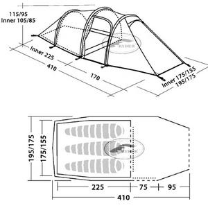 Bibouac — tente de Camping 3 couches, en tissu RPET classique, étanche, fabriquées sur mesure - Product Image 5