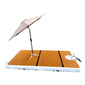 แพลตฟอร์มลอยน้ำแบบเป่าลม ขนาด 250x150x20 ซม. โปรโมชั่นพิเศษ ทำจากไม้สัก สำหรับจอดเจ็ทสกี เรือยอชท์ และใช้เป็นแพลอยน้ำ - Product Image 1