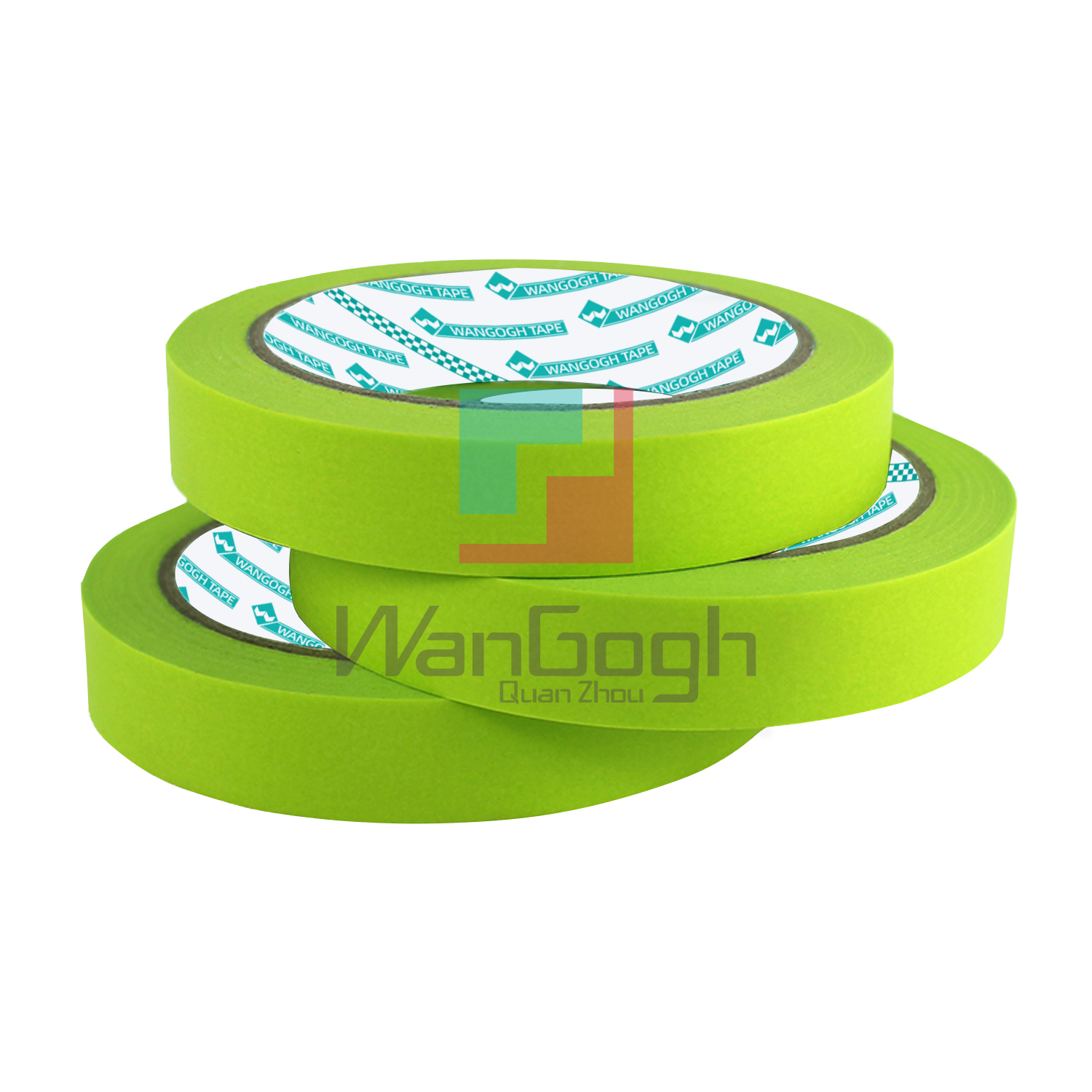 Best Selling Car Automotive Painting Paper Masking Tape 120 Degrees High Temperature Resistance Waterproof Green Acrylic
