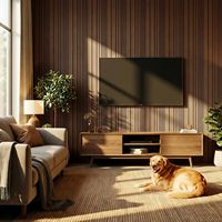 Panel Dinding 3D, Papan Panel Akustik Kayu Kedap Suara, Panel Dinding Akustik Kayu Sirip Penyerap Suara untuk Kamar Tidur dan Ruang Tamu