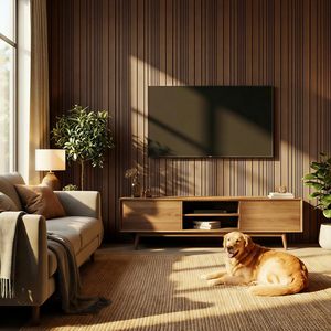 Panneaux muraux 3D insonorisants en bois, panneaux acoustiques absorbants le son, panneaux muraux acoustiques en bois à lattes pour chambre à coucher et salon - Product Image 5