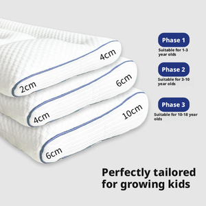 Oreiller pour enfants Doughwa <span class=keywords><strong>Le</strong></span> avec design de col divisé, garni de lyocell et de coton perlé, fibres d'armoise, pour 1-4 ans, personnalisable - Product Image 5