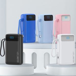 Cargador Portátil Personalizado de 20000mAh con Pantalla LED, Cables Integrados, Cargador Móvil Universal para Teléfonos Inteligentes - Product Image 1