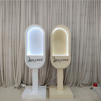 Support de décoration moderne en métal pour cabine téléphonique, pour livre d'or audio-vidéo, idéal pour mariages et événements