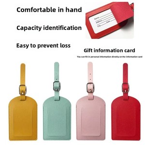 Zonyin PU Leather Luggage Tag Luxury <b>Suitcase</b> Boarding Pass Tag Portable Travel Identity Label Bag Charm for Travel - Product Image 2