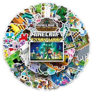 Crowdan autocollants adhésifs en PVC personnalisés pour <span class=keywords><strong>Minecraft</strong></span> dessin animé résistant aux UV durable et transfert de film populaire - Product Image 1