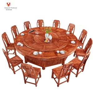 Mesa de comedor grande de caoba roja de sándalo, modelo Hedgehog 20 Grand Hotel, con ramas de caoba de origen Guangdong - Product Image 4