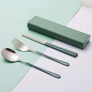 Nordic Style Stainless Steel Set Chopsticks Spoon Fork Silverware Flatware Portable Camping Cutlery - Product Image 6