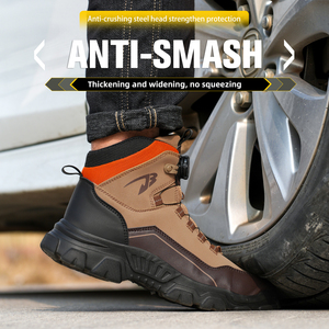 OEM Outdoor Climbing Hiking Protective <b>Shoes</b> Safety Labor <b>Shoes</b> Steel Toe <b>Men</b> Breathable Rotating Button High-tops <b>Men's</b> <b>Shoes</b> - Product Image 6