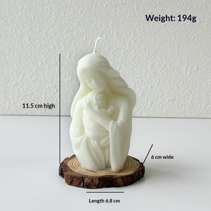 3D Sculpted Mother And Baby Figurine Scented <b>Candle</b> Hand Carved Statue <b>Candle</b> For Home Table Decor <b>Gift</b> - Product Image 6