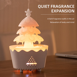 USB 7-Color Changing Christmas Tree-Themed Raindrop <b>Humidifier</b> 250ML Aromatherapy Diffuser for Hotels Households Christmas - Product Image 2