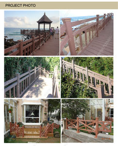 Bridge Balcony Garden <strong>Hand</strong> <strong>Rail</strong> <strong>Wood</strong> Plastic Composite Wpc Stair Outdoor Railing Staircase Handrail Balustrades for Outdoor - Product Image 3
