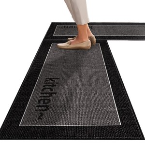 <span class=keywords><strong>Tapis</strong></span> <span class=keywords><strong>de</strong></span> <span class=keywords><strong>cuisine</strong></span> simple en lin imprimé, avec envers en caoutchouc fin, absorbant l'huile, résistant aux taches, antidérapant, facile d'entretien, long - Product Image 5