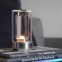 Lampe de table moderne à LED à commande tactile rechargeable à vente chaude Garantie d'un an Couleur réglable pour bureau de café de bar d'hôtel