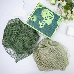 Bath Shower Sponge Green Exfoliating <b>Net</b> For Body Face Gentle Scrubber - Product Image 1