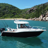 Bateau de pêche de luxe Gospel de 20 pieds en aluminium avec moteur hors-bord, coque en V de 6 m, cabine, yacht à voile, fabrication soudée à la main, à vendre