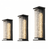 Lampe murale LED extérieure étanche IP65 avec base en acier inoxydable, construction en alliage d'aluminium, à intensité variable pour jardin et couloir
