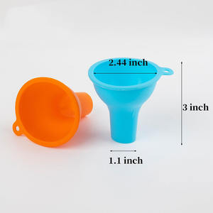 सिलिकॉन फूड फनल लचीला सॉस कैनिंग फनल मसाले और तरल हस्तांतरण के लिए बहु-रंग चौड़ा मुंह फनल फनल - Product Image 2