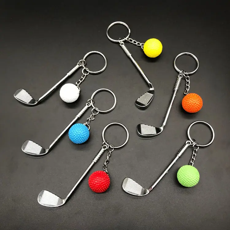 סגסוגת גולף keychain תליון creative כדור מפתח טבעת