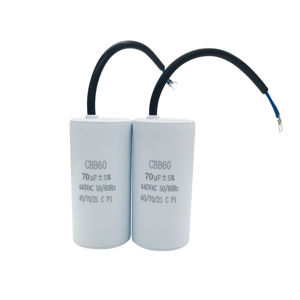 <span class=keywords><strong>Condensateur</strong></span> de fonctionnement du <span class=keywords><strong>moteur</strong></span> à courant alternatif CBB60 70uf avec connexion de câble pour la vidange de la pompe et l'utilisation de la machine à laver - Product Image 2
