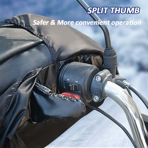 Manchons de guidon de scooter gants de guidon de cyclomoteur imperméables pour la poignée d'hiver - Product Image 2