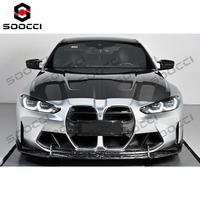 Capot moteur en fibre de carbone sèche de remplacement, léger, style CSL, capot avant sport pour BMW G80 G81 M3 G82 G83 M4 2021-UP