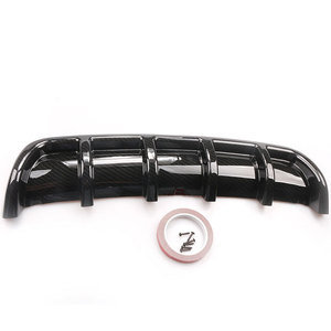 Diffuseur de pare-chocs arrière Xuzhong 67cm, aileron de requin, ABS, imitation fibre de carbone noire, pour Bugatti - Product Image 4