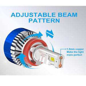 ไฟหน้า LED แบบแมงมุม220W 12V หลอดไฟ LED สำหรับรถยนต์360 H1 H11 H7 H15 5202 H13 9004 9007 LED H4รถ - Product Image 3