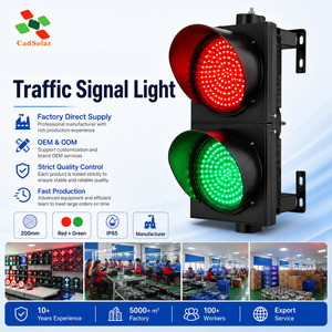 Feux de signalisation routière intelligents sans fil CadSolar Solar Emergency Smart 300MM à commande à distance LED - Product Image 1