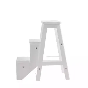 Solid Wood 3 Tier Step Stool Folding Wooden Ladder Bench Chair Climbing Stair Chair With 3 Steps For Climbing Stairs