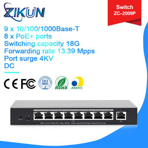 ZC-S2009P PoE Managed Ethernet <b>Switch</b> Zikun <b>8</b>*PoE+<b>ports</b> 18Gbps FTTX - Product Image 2