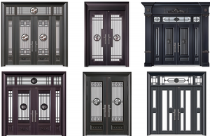 Puertas de <span class=keywords><strong>Entrada</strong></span> y Patio de Diseño Tradicional en Aleación de Zinc Premium con Aislamiento Térmico para Villas y Casas de Campo - Product Image 5