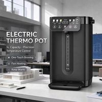 Distributeur d'eau chaude instantanée de bureau noir 5,0 L avec affichage LED tactile et indicateur de niveau d'eau, le plus vendu pour studio d'architecture moderne