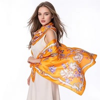 Foulard de Tête en Soie Satinée Personnalisé Design Imprimé Faux Foulard en Soie Bandana 2026 Foulards en Soie Imprimés Numériquement Double Face