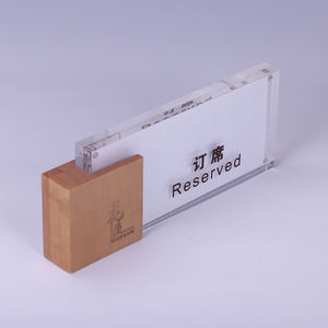 Porte-<span class=keywords><strong>menu</strong></span> en acrylique transparent personnalisé avec base en bois amovible portable, design rotatif pliable pour les banquets de <span class=keywords><strong>mariage</strong></span>, les grandes fêtes - Product Image 5