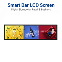 Layar LCD Bar Horizontal Pintar Android 2+8G HD 19,5 hingga 88 Inci untuk Penerbitan Iklan