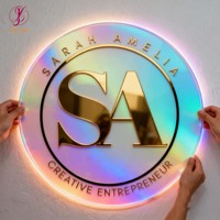 Enseigne en acrylique rétroéclairée 3D avec télécommande, éclairage LED RVB changeant de couleur, enseigne lumineuse pour bar, pub, club, événement, fête, décoration