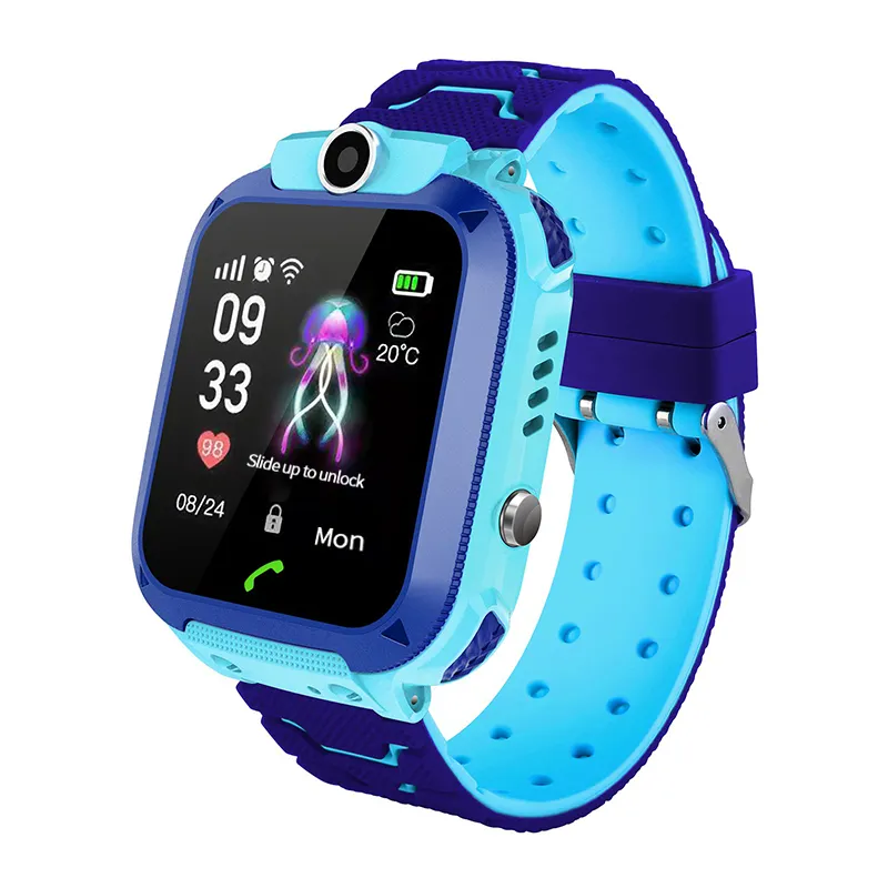 Q12 kids smart watch with sim card IP67 Waterproof sos camera smartwatch phone WiFI LBS GPS tracker watch for children