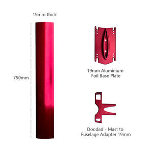 Axis 19mm Aluminium 90cm Hydrofoil Mast Base <b>Adapter</b> Stiff/strong Prone,SUP Foiling,winging,Downwind, Lake <b>Pumping</b> Foiling 90Al - Product Image 5