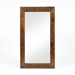 Grand miroir mural artisanal de luxe en bois de style Art déco pour la décoration de la chambre et de la salle de bain - Product Image 1