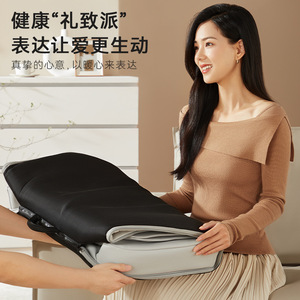 Massage Mattress Full Body Reclining Cushion Airbag Kneading Neck Waist Back Massage Plug In 220V PU Leather Gray - Product Image 1