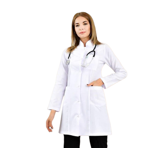 Camice da Laboratorio Unisex Riutilizzabile a Maniche Lunghe Bianco per Medici Infermieri Uniformi Ospedaliere - Product Image 6