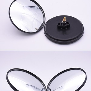 Rétroviseur convexe rond pour moto, véhicule électrique, support de guidon, matériau plastique - Product Image 1