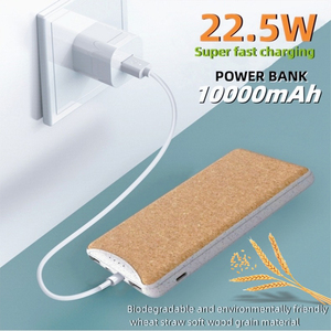 แบตเตอรี่สำรองฟางข้าวสาลี10000มิลลิแอมป์22.5วัตต์แบบพกพาสำหรับเป็นของขวัญขององค์กรโลโก้ที่กำหนดเอง - Product Image 6