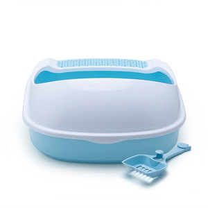Bac à litière pour chat en résine PP, à bords ouverts, facile à nettoyer, portable, auto-nettoyant, pour l'apprentissage de la propreté - Product Image 4