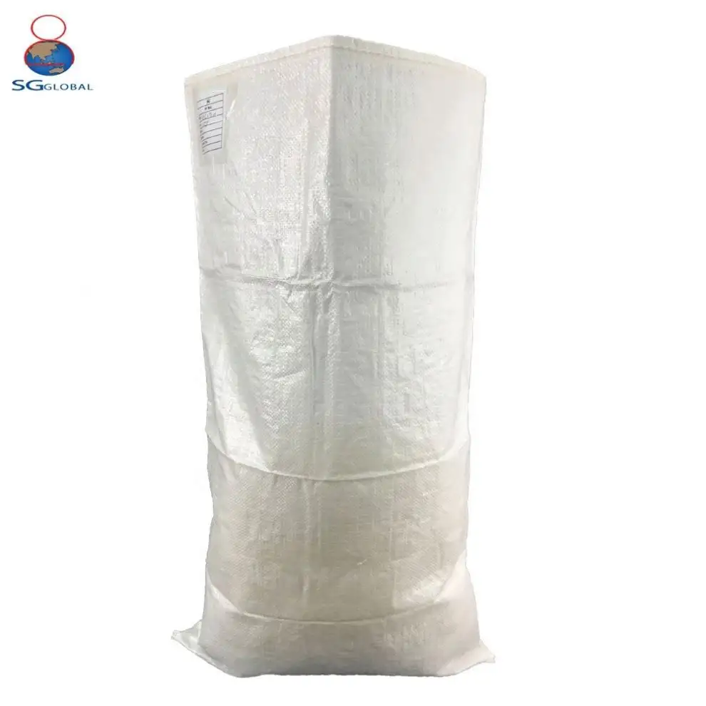Venta al por mayor 50 kg 50 lb 100 kg Saco Poly Plastic PP Sacos tejidos Nueva bolsa de arroz vacía